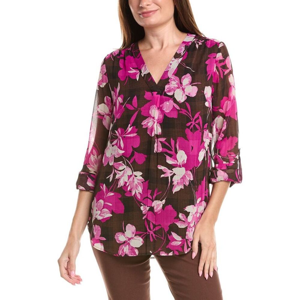Jones New York Womens  3/4-Sleeve Tunic, Brown